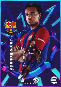 Jules Koundé eFootball 2026 player card, 84 OVR CB