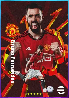 Bruno Fernandes eFootball 2026 player card, 83 OVR AMF