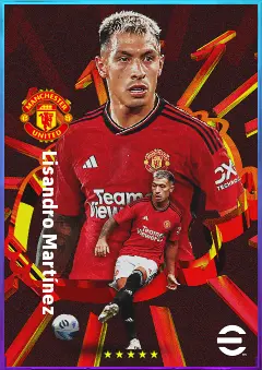 Lisandro Martínez eFootball 2026 player card, 83 OVR CB