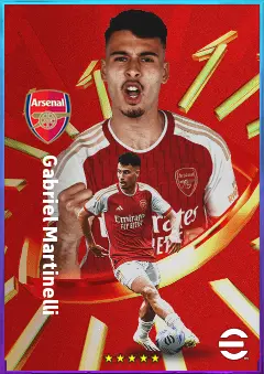 Gabriel Martinelli eFootball 2026 player card, 84 OVR LWF