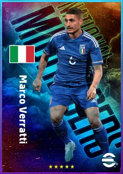 Marco Verratti eFootball 2026 player card, 83 OVR CMF