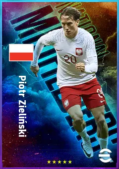 Piotr Zieliński eFootball 2026 player card, 82 OVR CMF