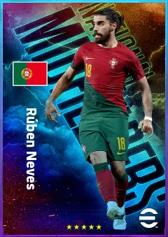Rúben Neves eFootball 2026 player card, 83 OVR DMF