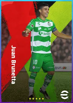 Juan Brunetta eFootball 2026 player card, 79 OVR LMF