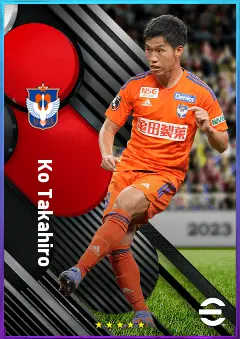 Ko Takahiro eFootball 2026 player card, 76 OVR CMF