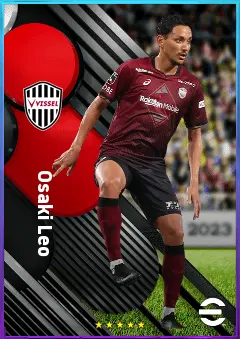 Osaki Leo eFootball 2026 player card, 77 OVR DMF