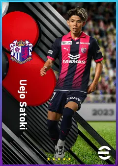 Uejo Satoki eFootball 2026 player card, 76 OVR CF