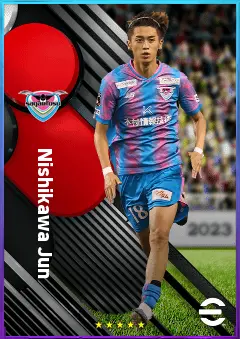 Nishikawa Jun eFootball 2026 player card, 76 OVR SS