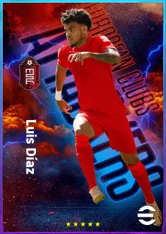 Luis Díaz eFootball 2026 player card, 84 OVR LWF