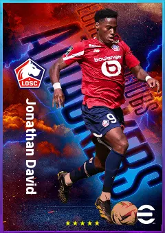 Jonathan David eFootball 2026 player card, 84 OVR CF
