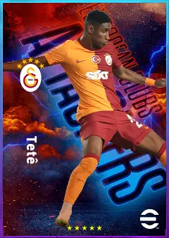 Tetê eFootball 2026 player card, 81 OVR RWF
