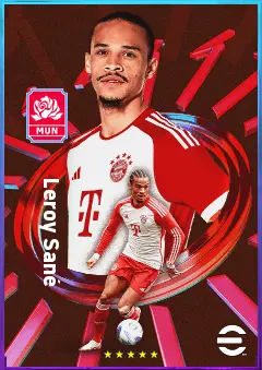 Leroy Sané eFootball 2026 player card, 83 OVR LWF