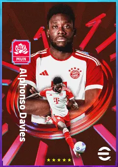 Alphonso Davies eFootball 2026 player card, 83 OVR LB