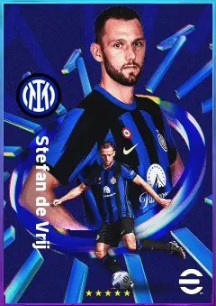 Stefan de Vrij eFootball 2026 player card, 82 OVR CB