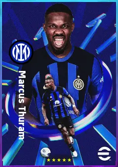 Marcus Thuram eFootball 2026 player card, 82 OVR CF