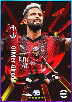 Olivier Giroud eFootball 2026 player card, 82 OVR CF