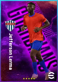 Jefferson Lerma eFootball 2026 player card, 80 OVR DMF