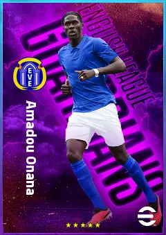 Amadou Onana eFootball 2026 player card, 80 OVR DMF