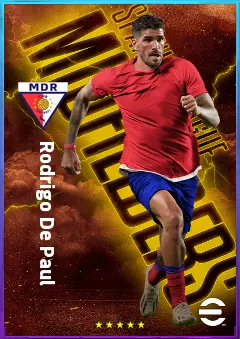 Rodrigo De Paul eFootball 2026 player card, 83 OVR CMF
