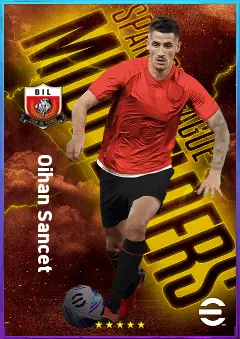 Oihan Sancet eFootball 2026 player card, 81 OVR AMF