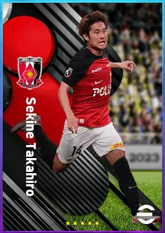 Sekine Takahiro eFootball 2026 player card, 76 OVR LMF