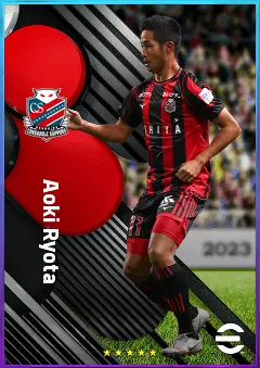 Aoki Ryota eFootball 2026 player card, 75 OVR AMF
