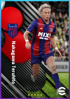 Nakagawa Teruhito eFootball 2026 player card, 76 OVR RWF
