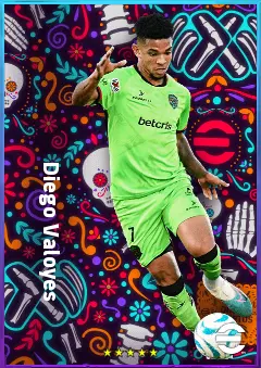 Diego Valoyes eFootball 2026 player card, 79 OVR RWF