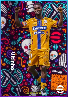 Vitinho eFootball 2026 player card, 77 OVR RWF