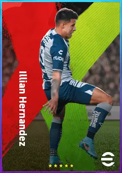 Illian Hernandez eFootball 2026 player card, 77 OVR CF