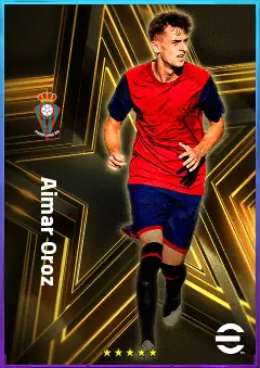 Aimar Oroz eFootball 2026 player card, 81 OVR AMF