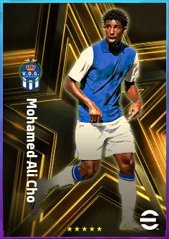 Mohamed Ali Cho eFootball 2026 player card, 80 OVR CF