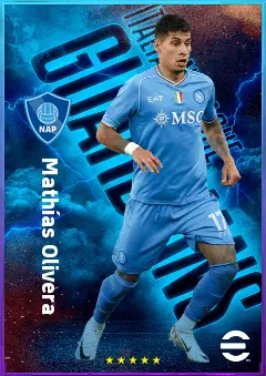 Mathías Olivera eFootball 2026 player card, 81 OVR LB