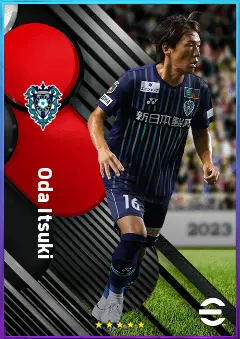 Oda Itsuki eFootball 2026 player card, 76 OVR RB