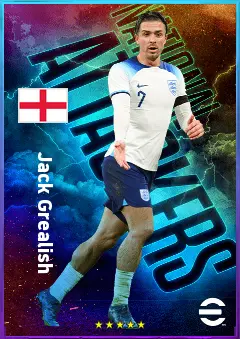 Jack Grealish eFootball 2026 player card, 83 OVR LWF