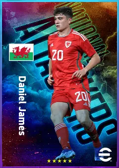 Daniel James eFootball 2026 player card, 79 OVR RWF