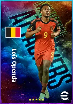 Loïs Openda eFootball 2026 player card, 81 OVR CF