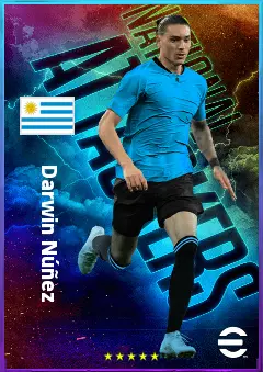 Darwin Núñez eFootball 2026 player card, 83 OVR CF