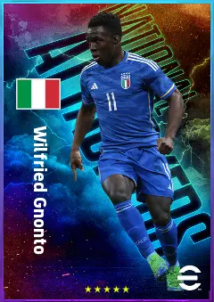 Wilfried Gnonto eFootball 2026 player card, 81 OVR LWF
