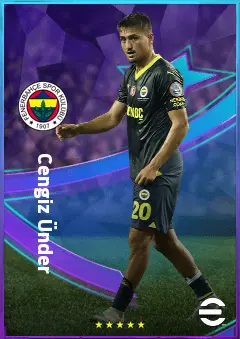 Cengiz Ünder eFootball 2026 player card, 81 OVR RWF