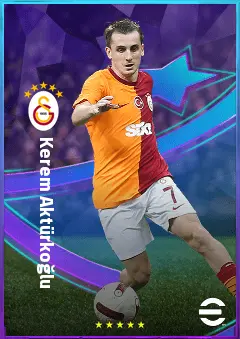 Kerem Aktürkoğlu eFootball 2026 player card, 81 OVR LWF