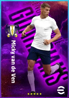 Micky van de Ven eFootball 2026 player card, 81 OVR CB