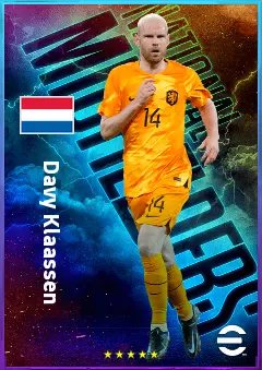 Davy Klaassen eFootball 2026 player card, 80 OVR CMF