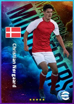 Christian Nørgaard eFootball 2026 player card, 80 OVR DMF