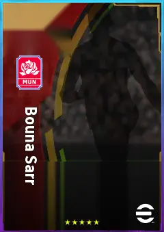 Bouna Sarr eFootball 2026 player card, 77 OVR RB