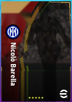 Nicolò Barella eFootball 2026 player card, 84 OVR CMF