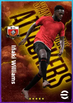 Iñaki Williams eFootball 2026 player card, 82 OVR CF