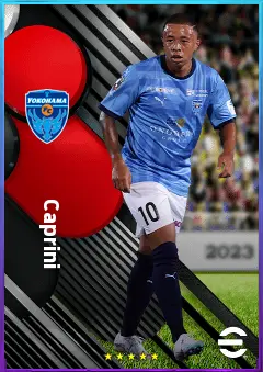 Caprini eFootball 2026 player card, 76 OVR RWF