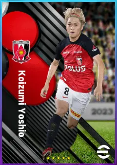 Koizumi Yoshio eFootball 2026 player card, 77 OVR AMF