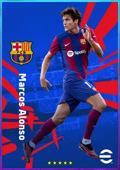 Marcos Alonso eFootball 2026 player card, 80 OVR LB